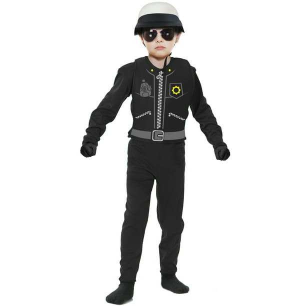 Charades Childs Police Costume Jumpsuit X-Large Navy Blue 